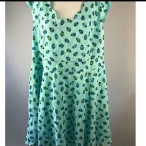 Teal Ladybug dress with pockets!